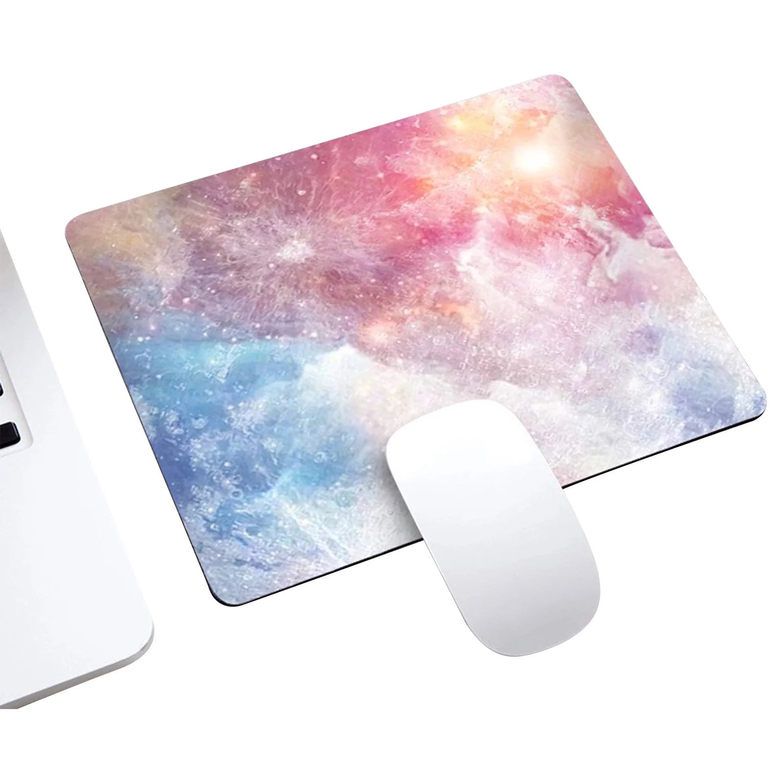 Mouse Pad Anti-Slip Rubber Base Comfortable Washable Mousepad Computers Laptop Square Rubber Desk Mat Gaming Office Supplies