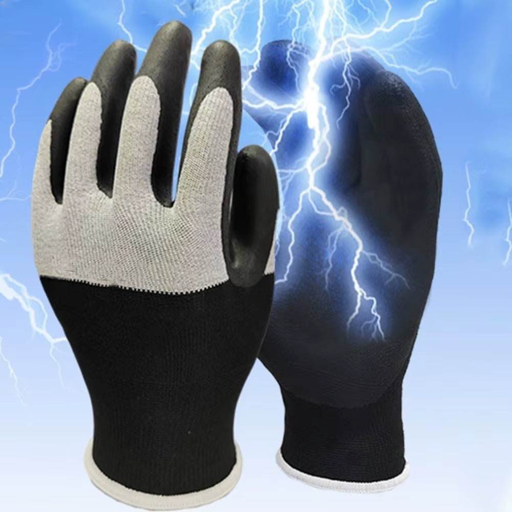 Ultrathin Electrician Insulating Gloves Withstanding Voltage 400V/500V Nitrile Work Safe Gloves Industrial Oil Proof