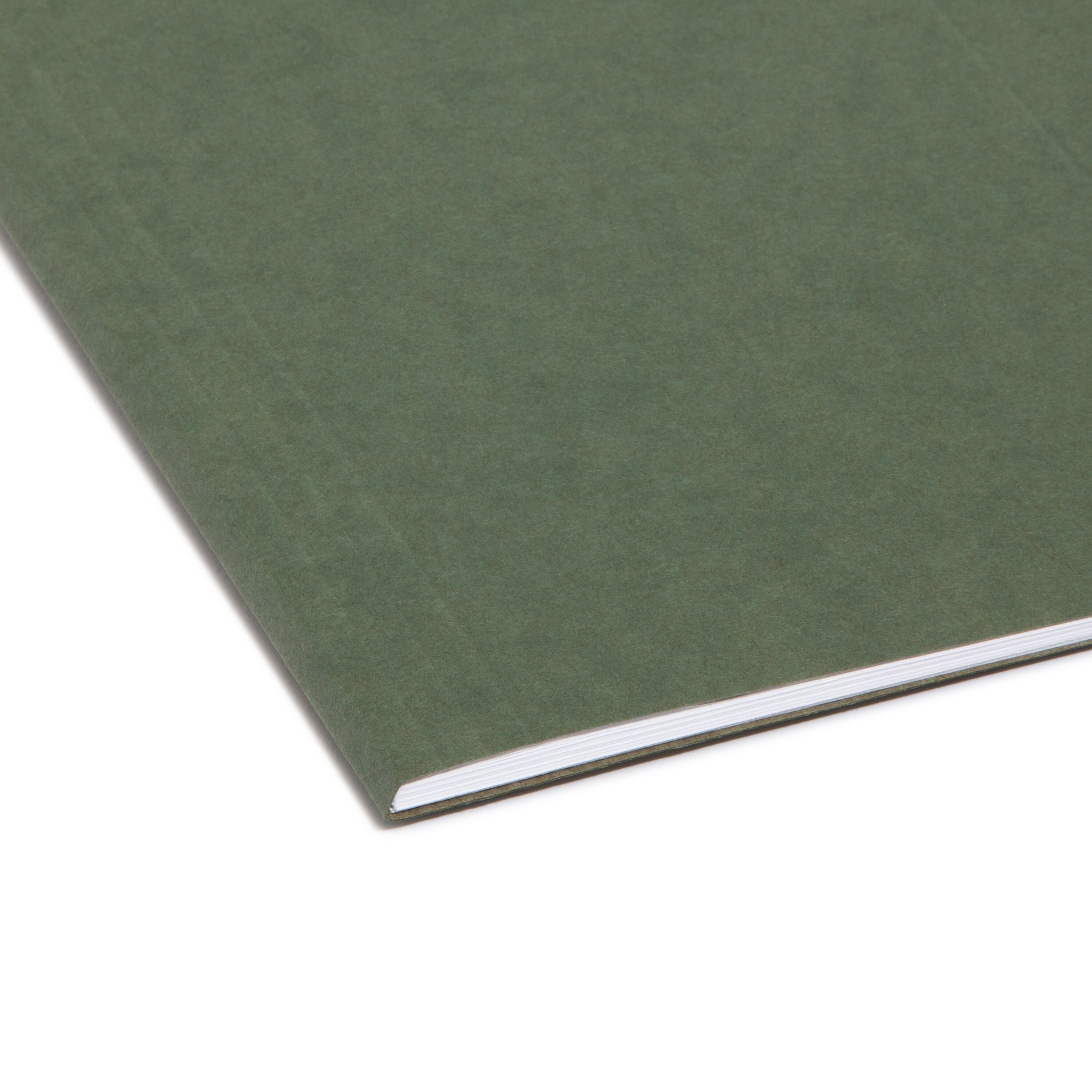 Standard Green Hanging Folders with 1/5 Cut Tabs, Letter Size, Pack of 25 (64055)