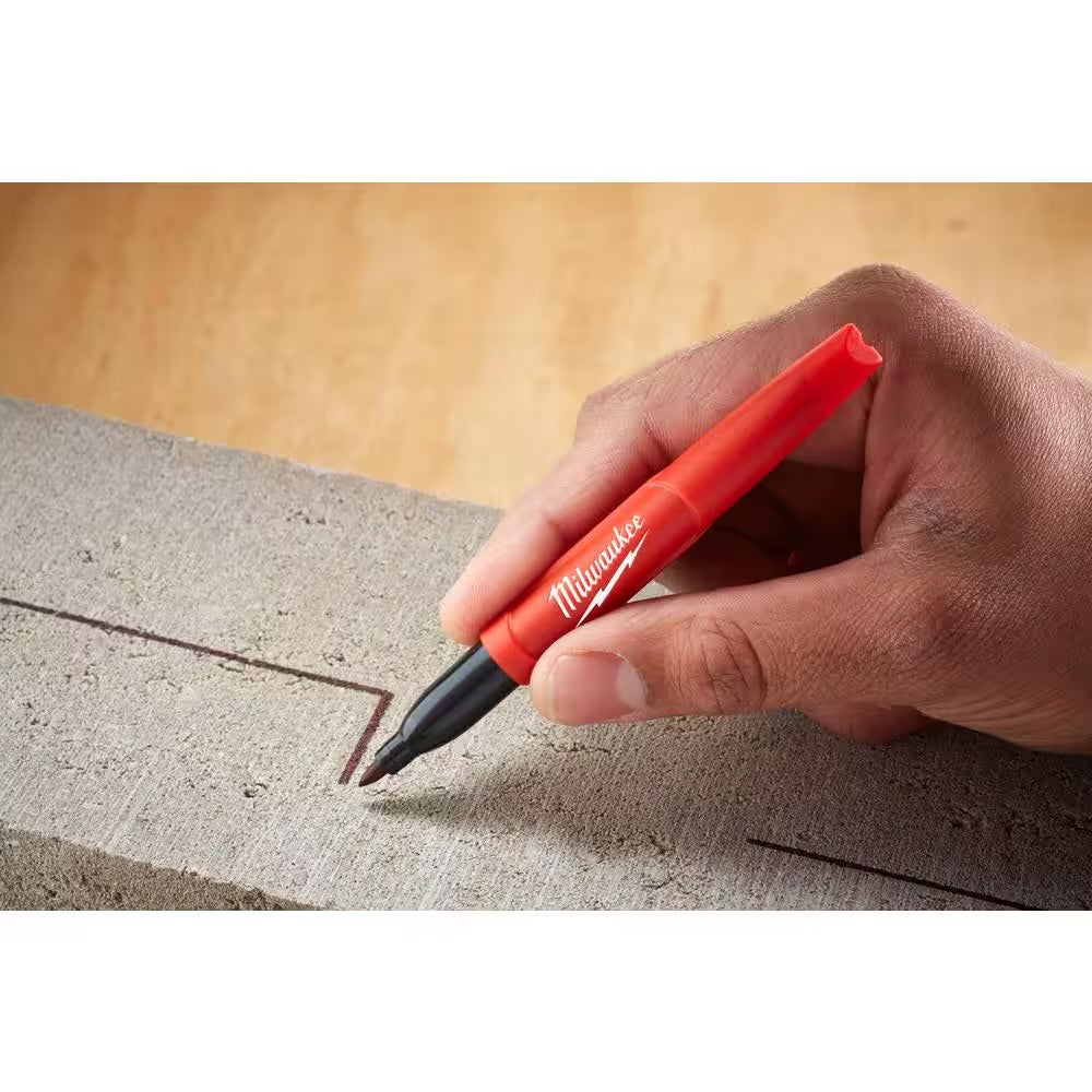 INKZALL Black Fine Point Jobsite Permanent Marker