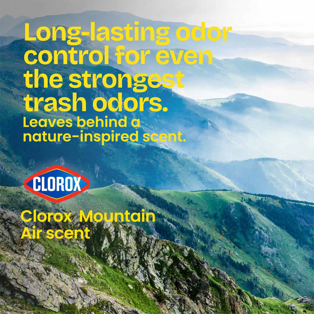 Forceflex Heavy Duty Trash Bags with Clorox, Mountain Air Scent, 30 Gallon, 40 Count