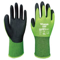 Work Glove Nylon Spandex Fluorescent Green Nitrile