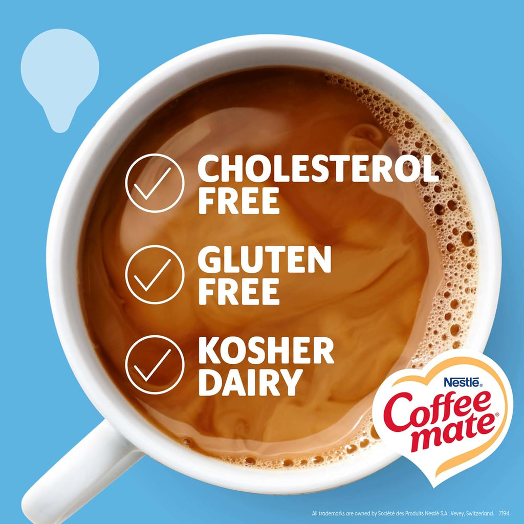 Nestle  Coffee Creamer, French Vanilla, Liquid Creamer Singles, Non Dairy, No Refrigeration, 0.375 Fl Oz Tubs (Pack of 180)