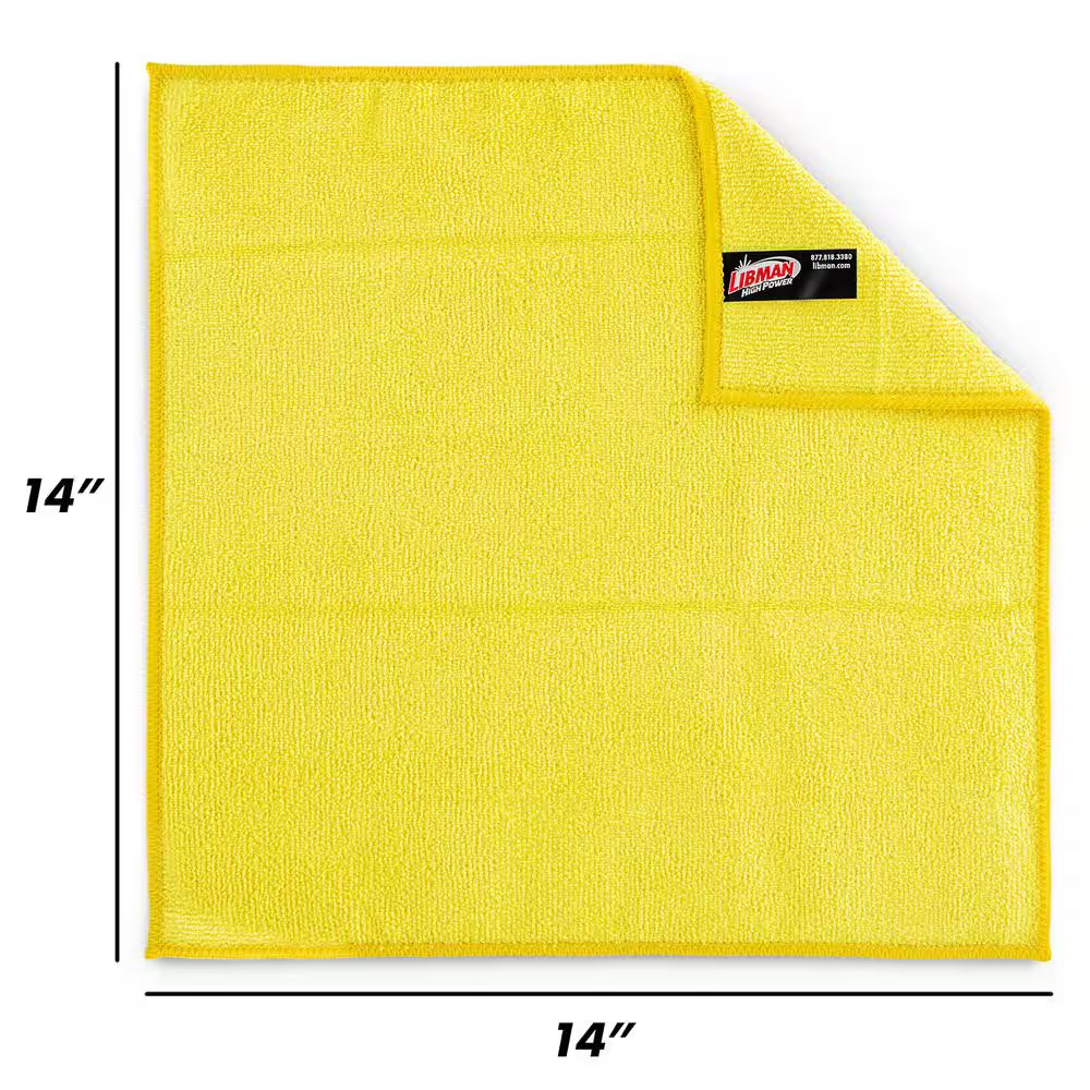 14 In. X 14 In. High Power Pro-Grade Heavy-Duty Microfiber Cloth Towels (16-Pack)