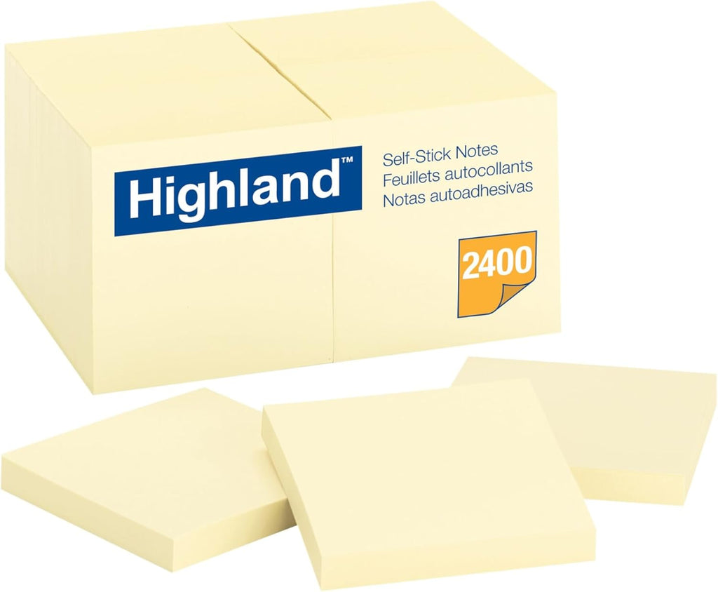 Sticky Notes, 3 X 3 Inches, Yellow, 24 Pack (6549-24)