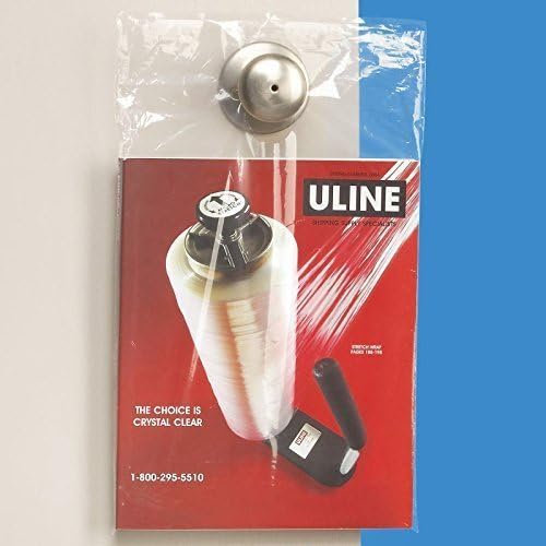 9" x 14" 1.5 Mil Clear Doorknob Bags, Pack of 100, Literature Drop Bags (S-2177C)
