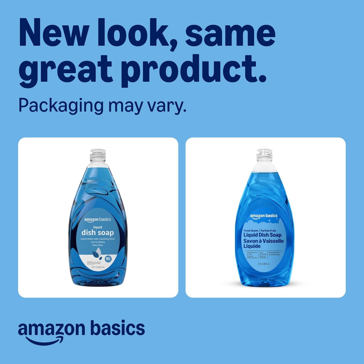 Dish Soap, Fresh Scent, 30 Fl Oz, Pack of 4, Packaging May Vary