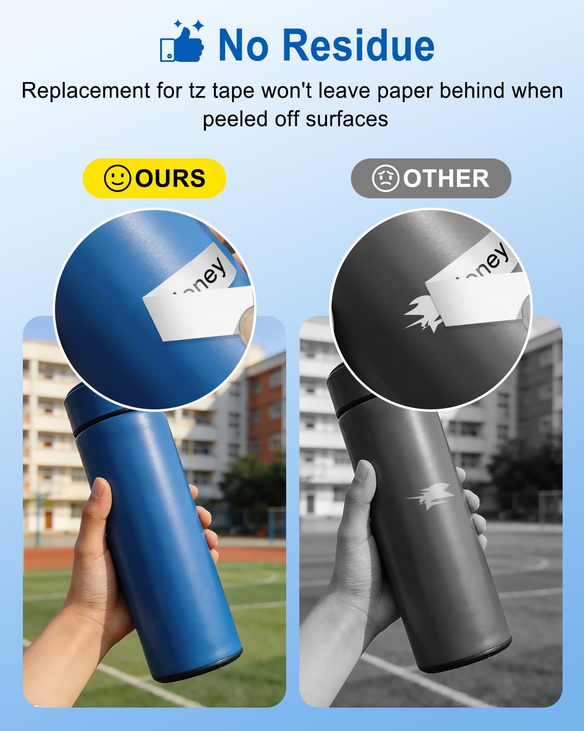 Tze TZ 12mm Laminated White Label Maker Tape Refills Compatible with Brother P-Touch Models PT-D220, PT-D210, PT-H110, PT-D200 - 3 Pack