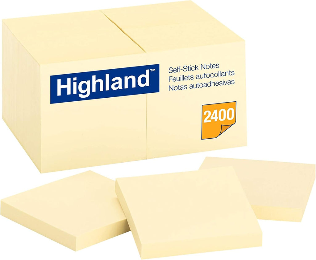 Sticky Notes, 3 X 3 Inches, Yellow, 24 Pack (6549-24)