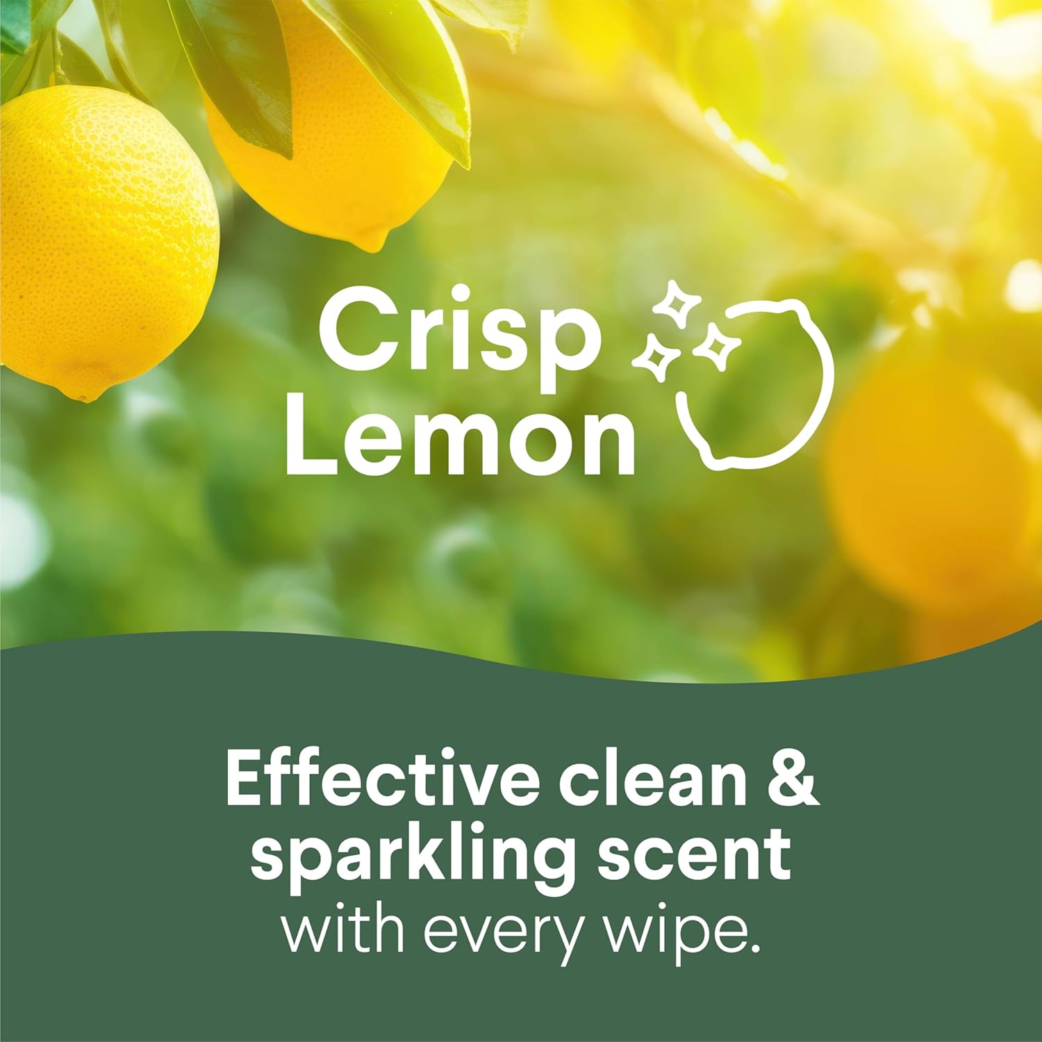 Bleach-Free Disinfecting Cleaning Wipes, Fresh Scent and Crisp Lemon, 75 Count Each, Pack of 3 - Ideal for Spring Cleaning and Allergy Season