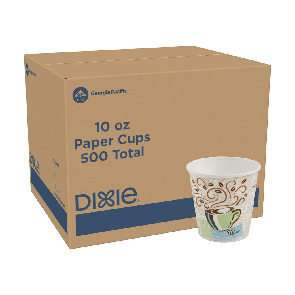 Dixie Perfectouch 16 Oz Paper Coffee Cups by GP PRO, Coffee Haze Design, 500 Count (25 Disposable Cups per Sleeve, 20 Sleeves per Case), 5356DX