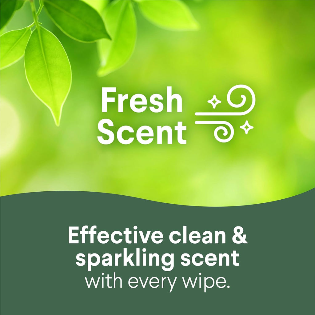 Bleach-Free Disinfecting Cleaning Wipes, Fresh Scent and Crisp Lemon, 75 Count Each, Pack of 3 - Ideal for Spring Cleaning and Allergy Season