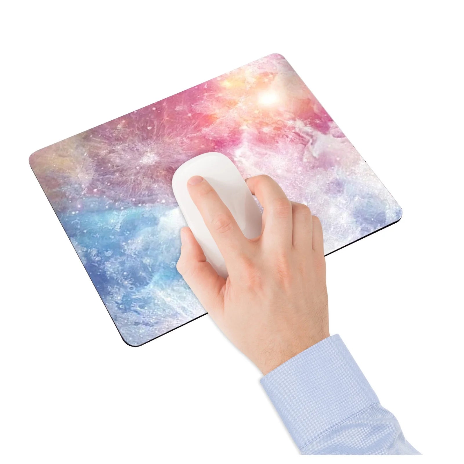 Mouse Pad Anti-Slip Rubber Base Comfortable Washable Mousepad Computers Laptop Square Rubber Desk Mat Gaming Office Supplies