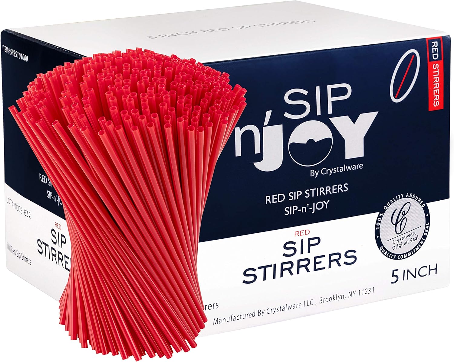 Coffee Stirrers Sticks, Disposable Plastic Drink Stirrer Sticks, 1000 Stirrers, Use It as a Coffee Straws or a Cocktail Mixers (Black, 5-Inch (Pack of 1)