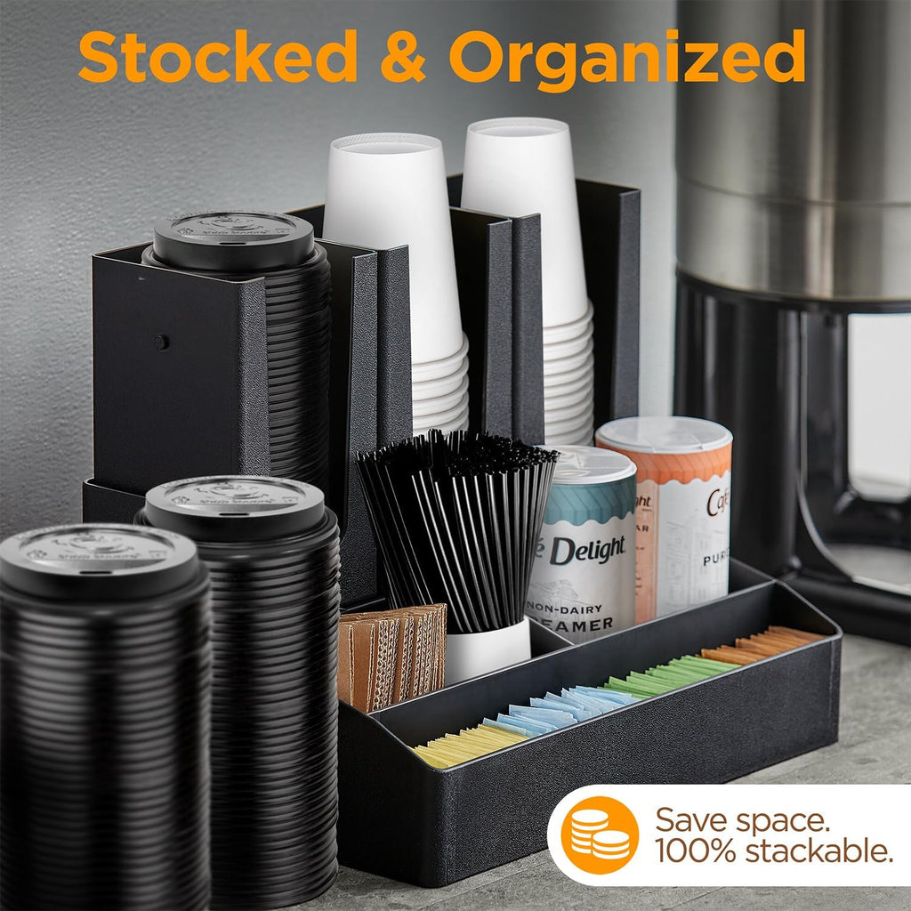 500-Pack Disposable Coffee Cup Lids for Various Paper Cup Sizes - Black Dome Lids for To-Go Beverages, Espresso, Tea, and Hot Chocolate