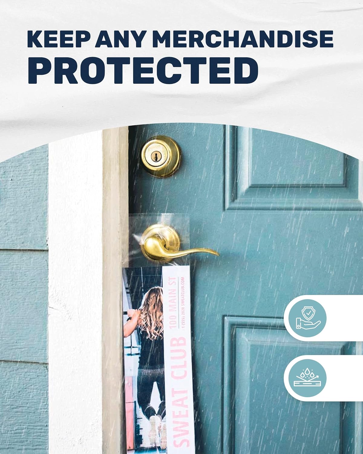Tidyfriend Clear Plastic Door Hanger Bags 6” x 12” (500 Pack) - Waterproof and Secure Solution for Flyers, Brochures, Notices, and Printed Materials for Outdoor Use