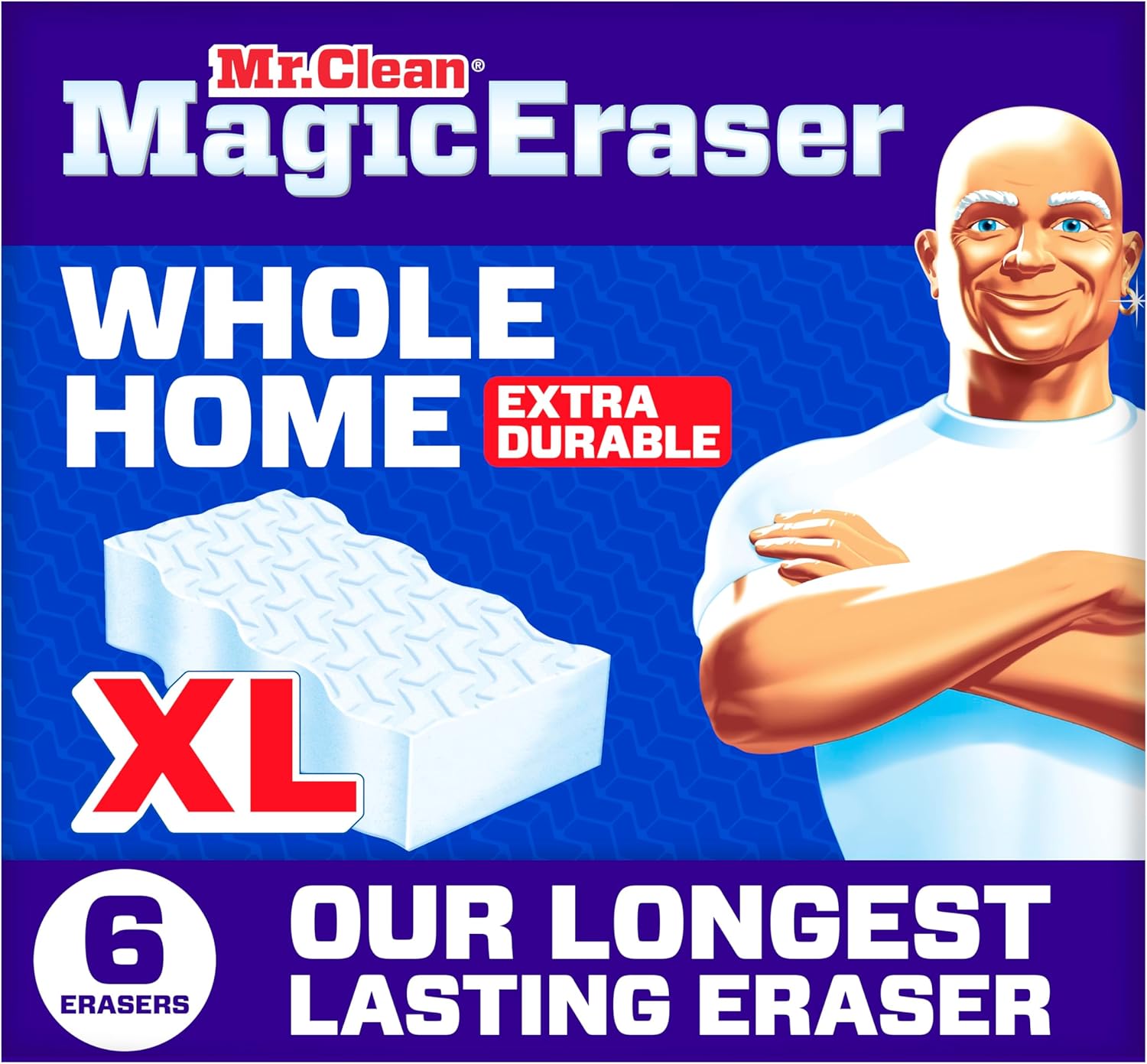 Magic Eraser Sponge, All Purpose Cleaner, Long Lasting Cleaning Scrubber, Wall Cleaner, Sneaker Cleaner, Oven Cleaner, Kitchen, Bathroom, Shower Cleaning Supplies, Ultra Thick, 5Ct