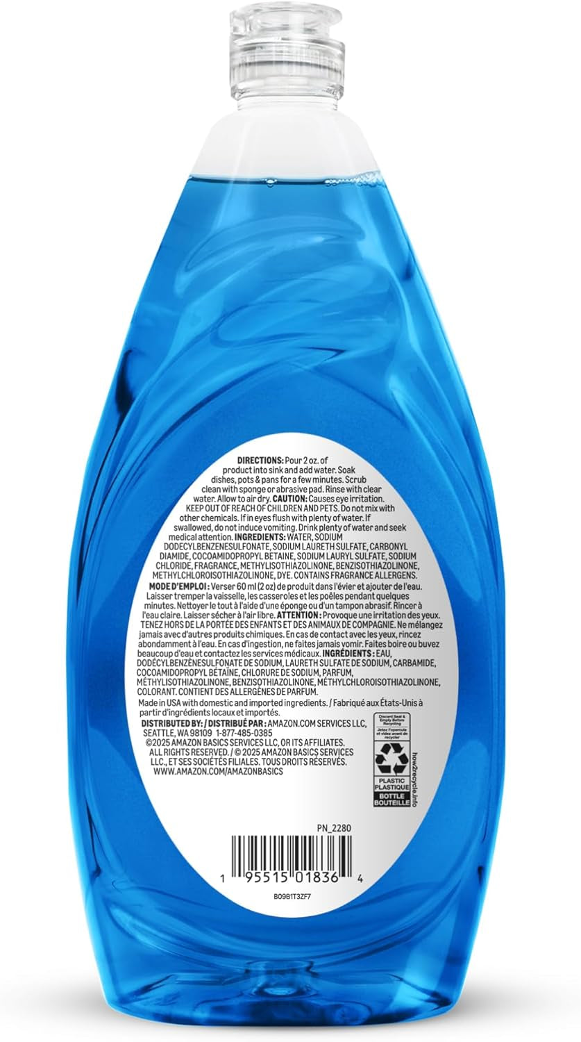 Dish Soap, Fresh Scent, 30 Fl Oz, Pack of 4, Packaging May Vary