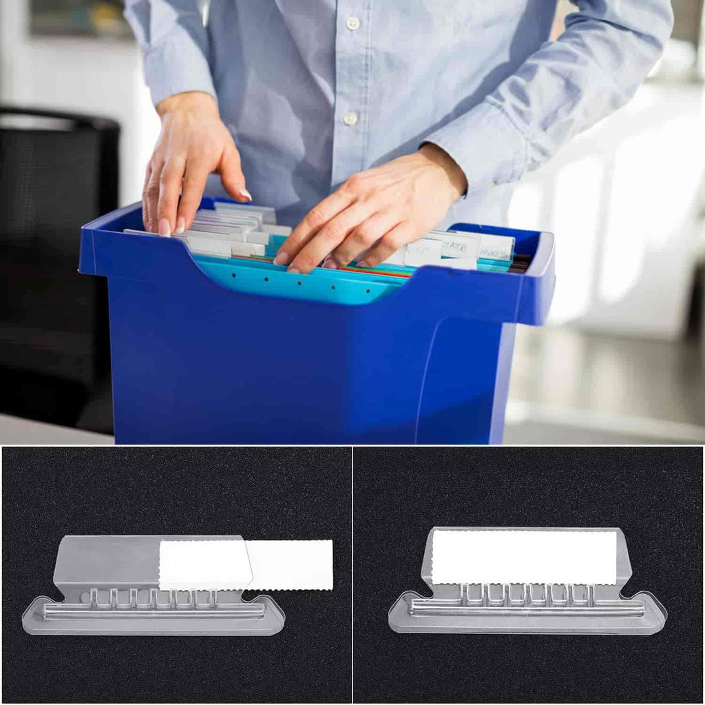 100 Sets of 2-Inch Hanging File Folder Tabs and Inserts for Organized Filing