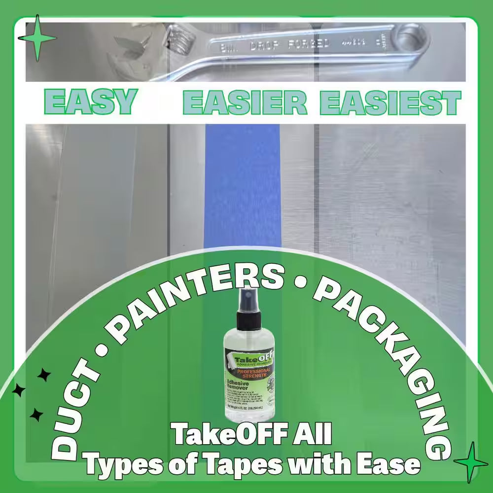 4 Oz. Bottle Professional Strength Household Adhesive/Glue Remover for Removing Every Sticky, Greasy, Gooey Mess
