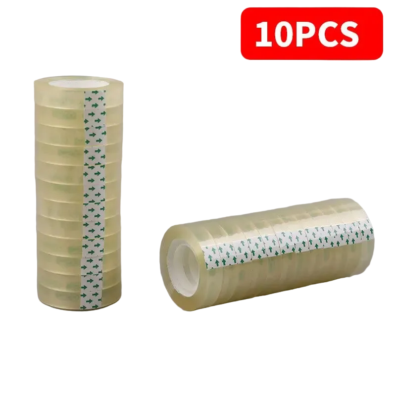 10Roll of Transparent Small Tape，Suitable for Gift Packaging、Stationery Office Supplies、Handmade and for Home Use。High Quality T