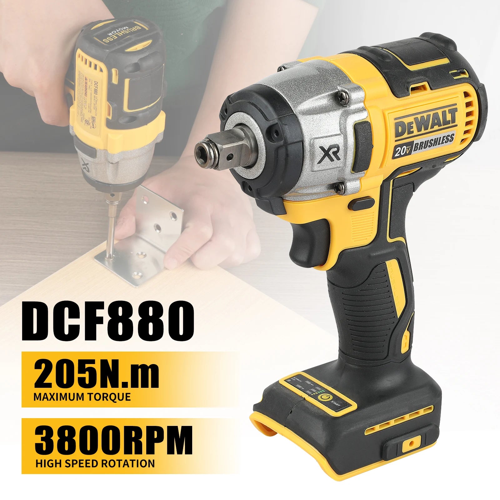 DCF405FN  880 Lithium Battery Brushless,Drill with Tool Kit Combination Kit ﻿No Battery