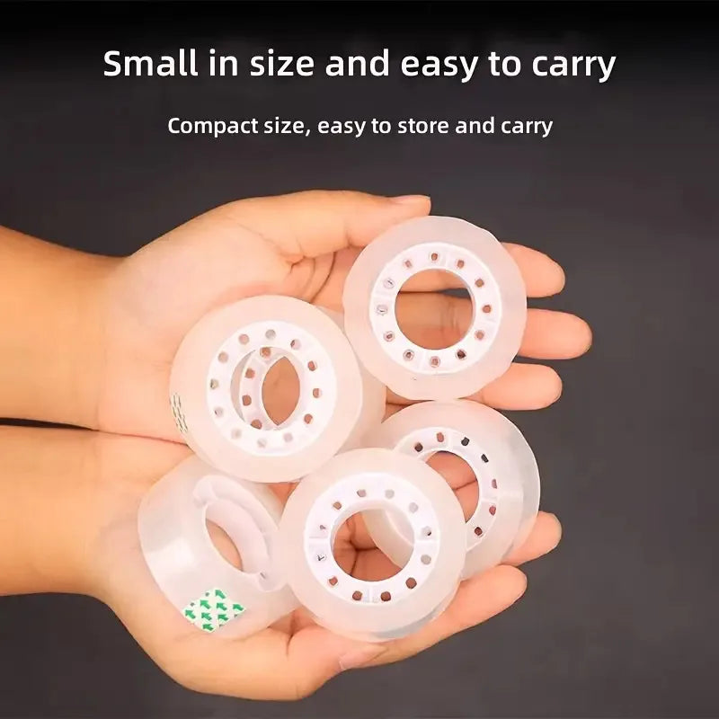 10Roll of Transparent Small Tape，Suitable for Gift Packaging、Stationery Office Supplies、Handmade and for Home Use。High Quality T