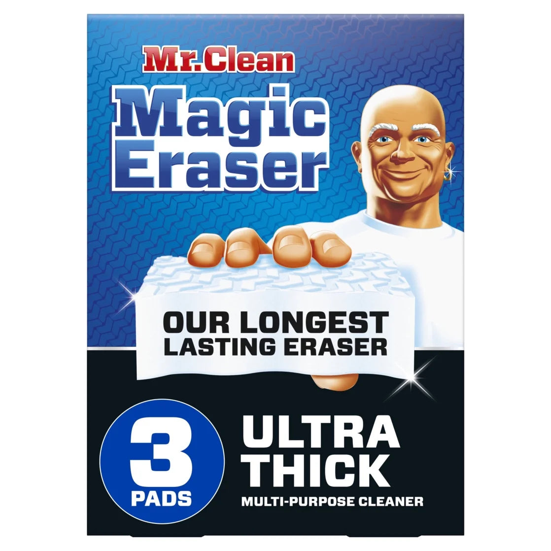 Magic Eraser Ultra Thick All Purpose, Multi Surface Cleaner, Magic Eraser, 3Ct