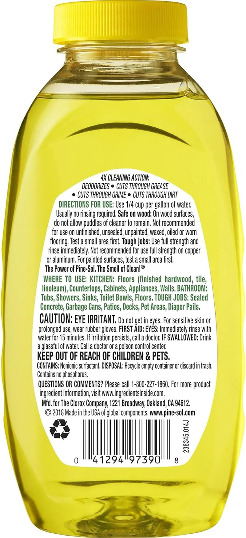 Concentrated Multi-Surface Cleaner, 2-Pack, Kitchen and Bathroom Degreaser, Yields 5 Gallons, Lemon Fresh Scent, 10.75 Oz Each