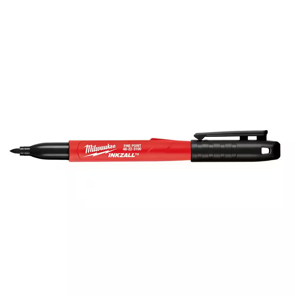 INKZALL Black Fine Point Jobsite Permanent Marker