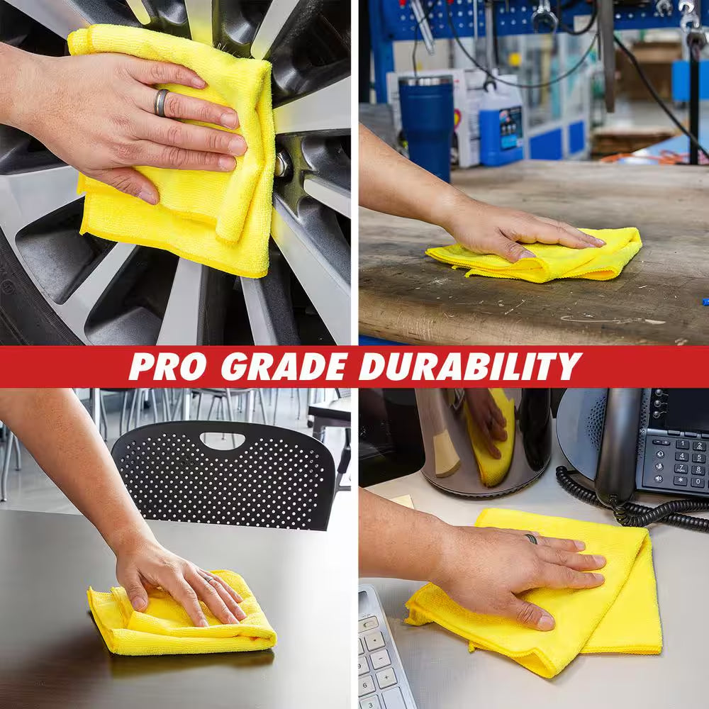 14 In. X 14 In. High Power Pro-Grade Heavy-Duty Microfiber Cloth Towels (16-Pack)
