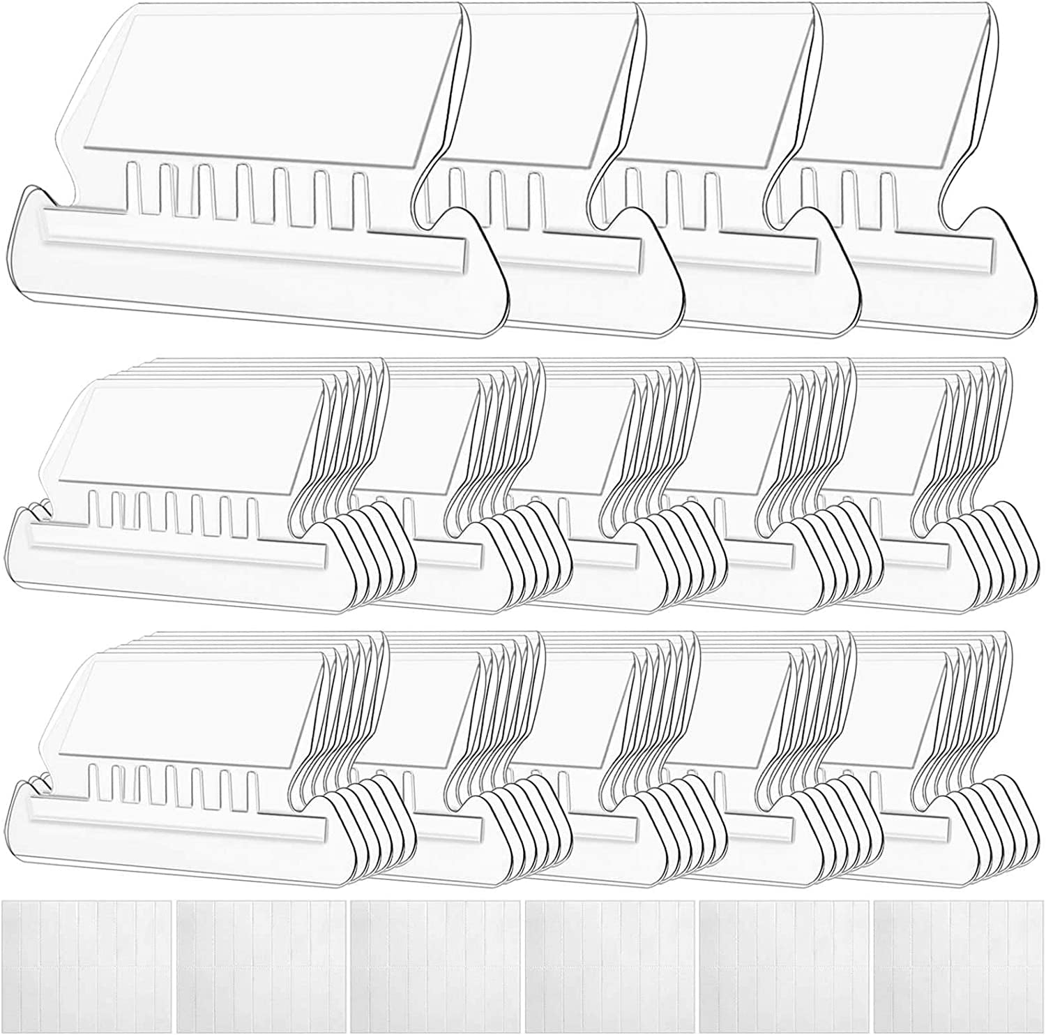100 Sets of 2-Inch Hanging File Folder Tabs and Inserts for Organized Filing