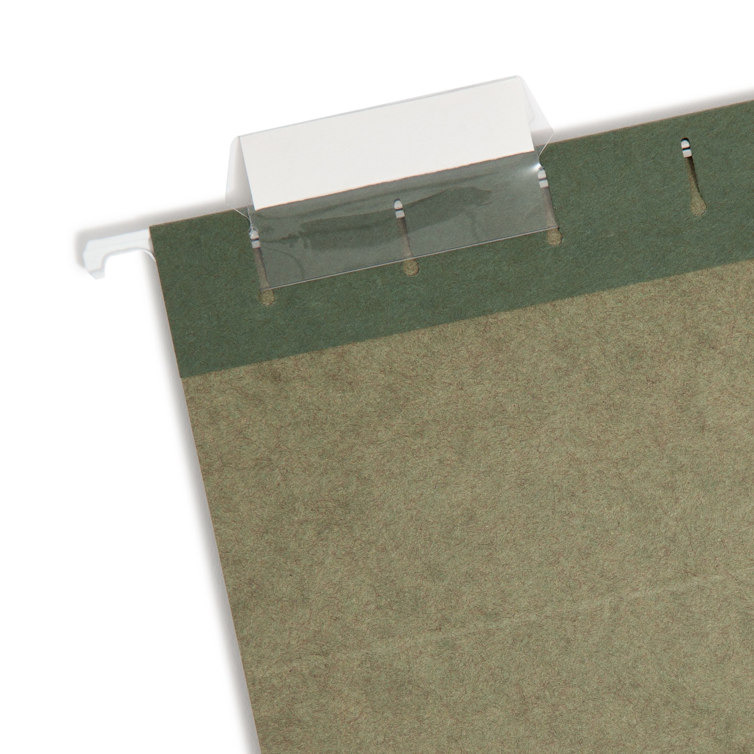 Standard Green Hanging Folders with 1/5 Cut Tabs, Letter Size, Pack of 25 (64055)