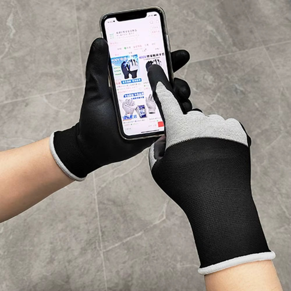 Ultrathin Electrician Insulating Gloves Withstanding Voltage 400V/500V Nitrile Work Safe Gloves Industrial Oil Proof