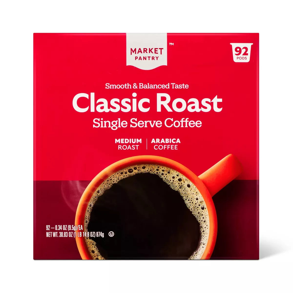 Premium Roast Medium Roast Coffee - Single Serve Pods - Market Pantry