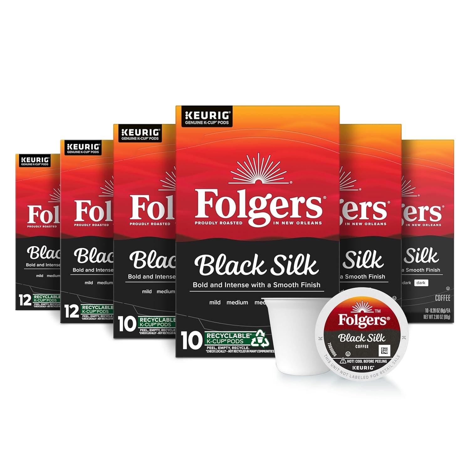 Classic Roast Medium Roast Coffee, Keurig K-Cup Pods, 12 Count Boxes (Pack of 6)
