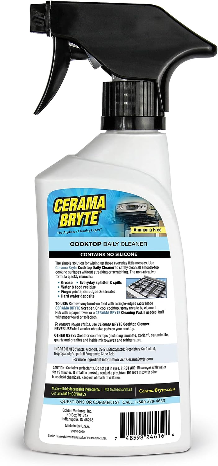 Daily Spray Cooktop and Stove Top Cleaner Combo Kit for Glass and Ceramic Surfaces