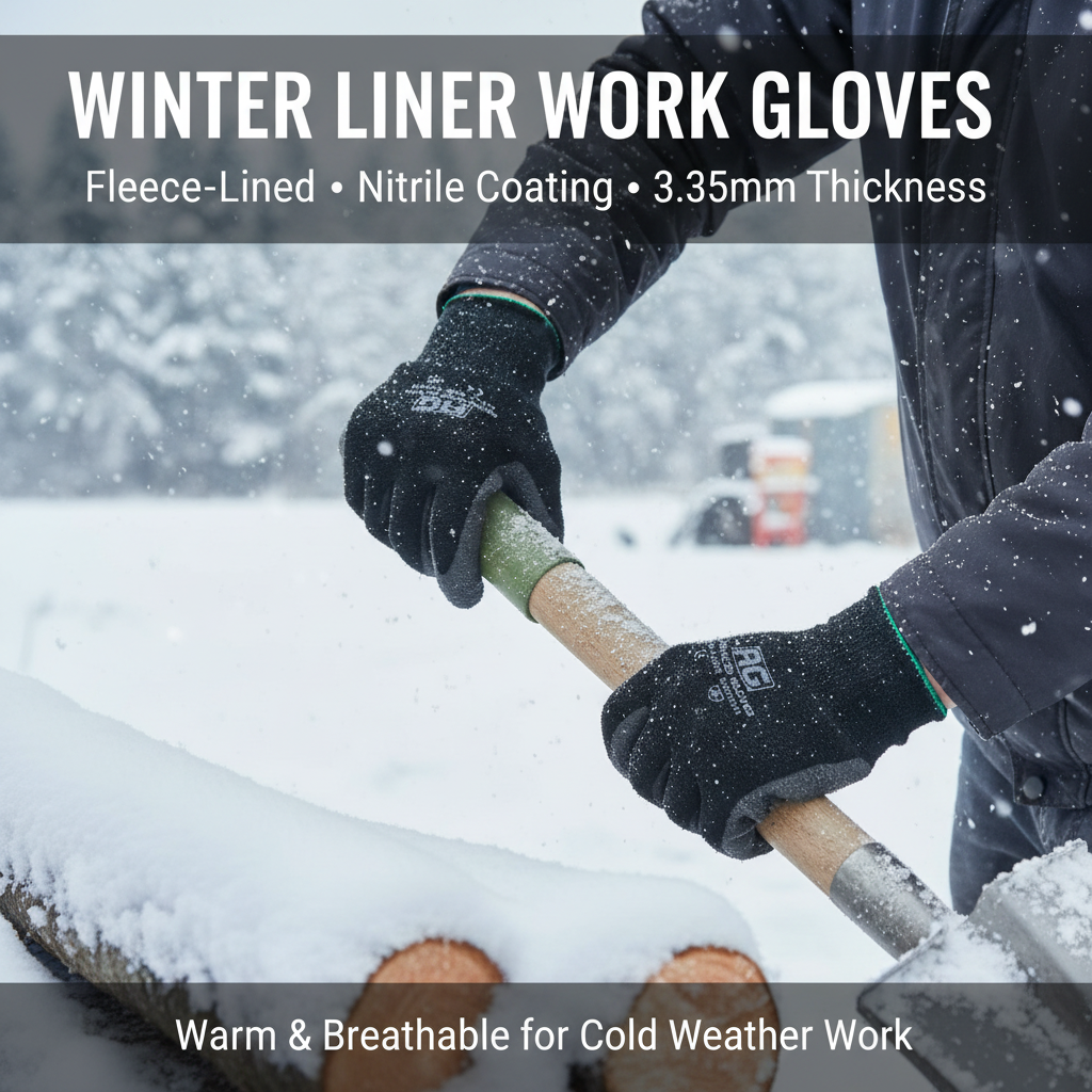 Winter Liner Work Gloves with specs