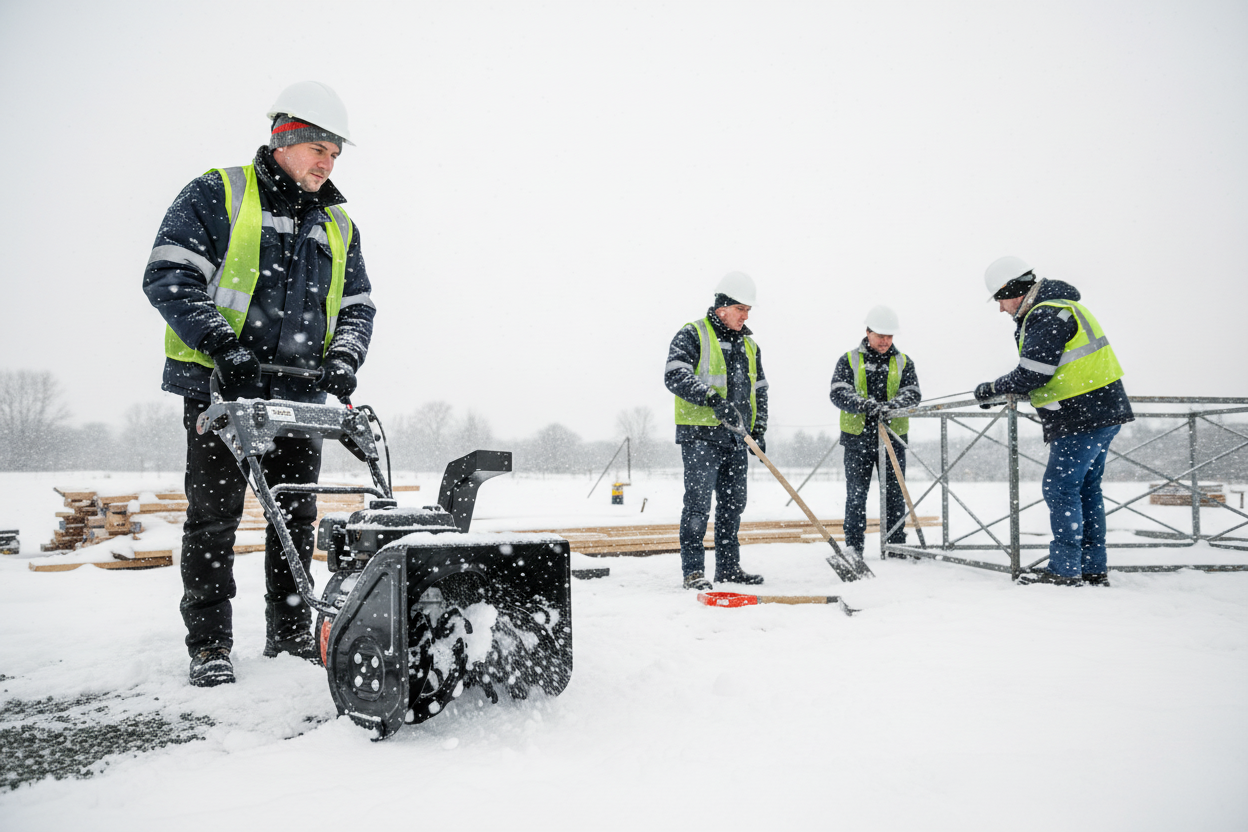 Winter work environment lifestyle shot